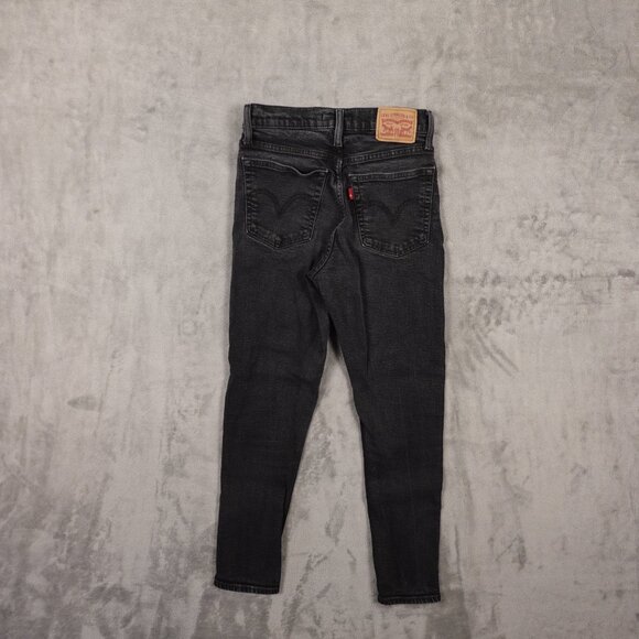 Levi's Jeans Wedgie Skinny women's 26 vintage black red tab button fly denim - Picture 10 of 14